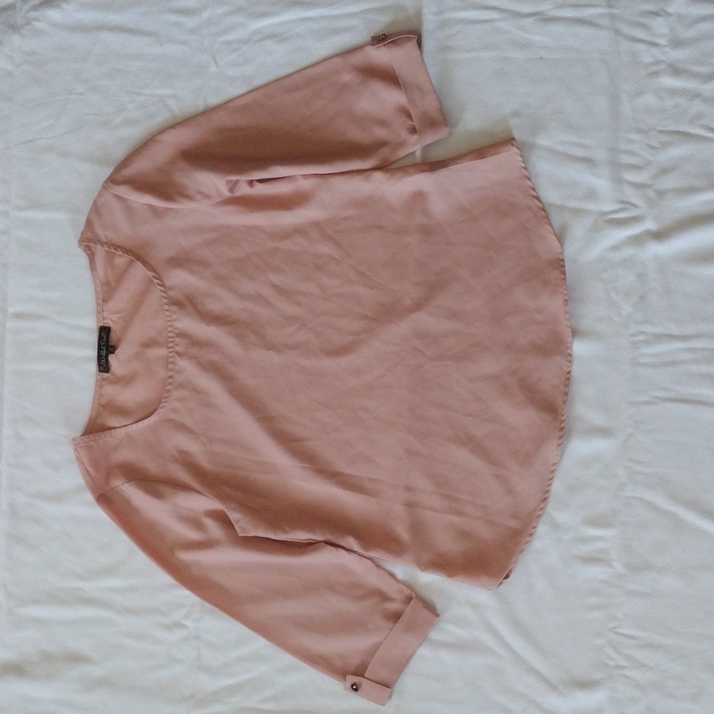 Wishful Park Womens Blouse Size S 3/4 Sleeve Rose Gold - Picture 1 of 7